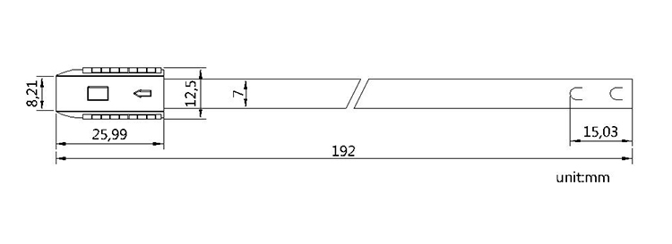 Metal strap seal CAD 