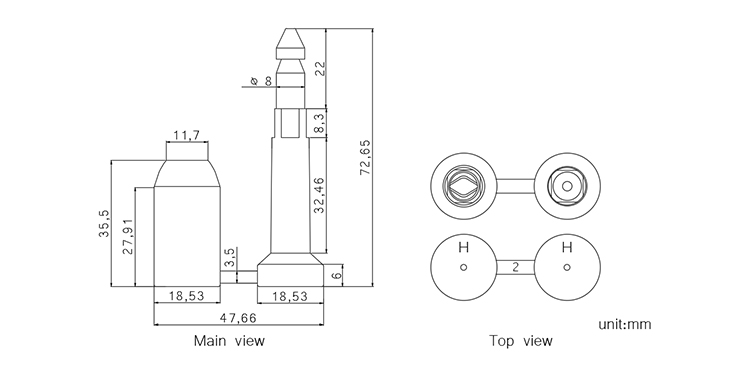 tamper proof self sealing high quality container bolt seals for sale