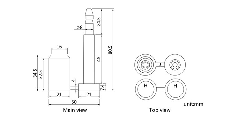 tamper proof self sealing high quality container bolt seals for sale 