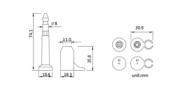 mini container use tamper evident plastic seal，number container seals，numbered plastic seals，nylon safety seal，one time cable seal，one time seal，one time seal for container，one time use bolt seal，padlock plastic security seal